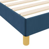 Box spring seng Blå og Brun 90 x 190 cm Stof og konstrueret træ