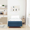 Box spring seng Blå og Brun 90 x 190 cm Stof og konstrueret træ