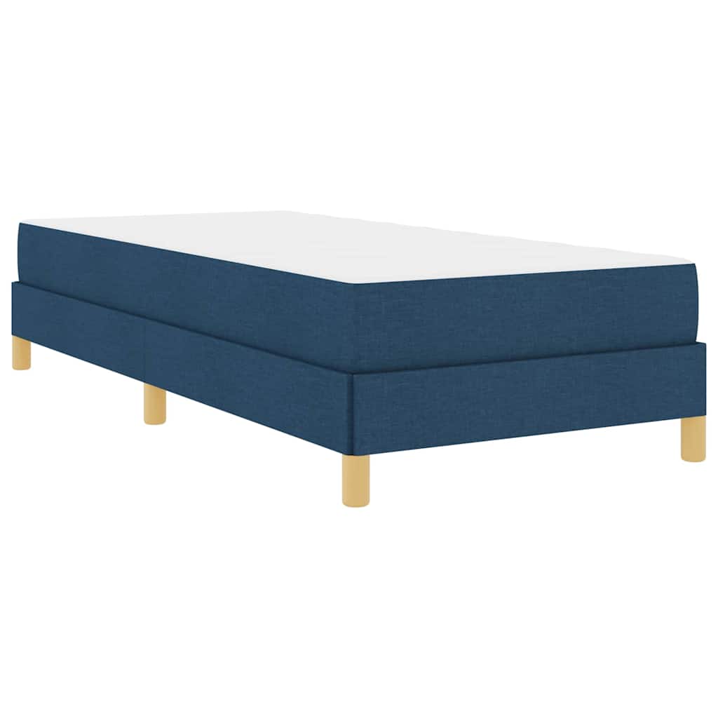 Box spring seng Blå og Brun 90 x 190 cm Stof og konstrueret træ