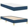 Box spring seng Blå og Brun 90 x 190 cm Stof og konstrueret træ