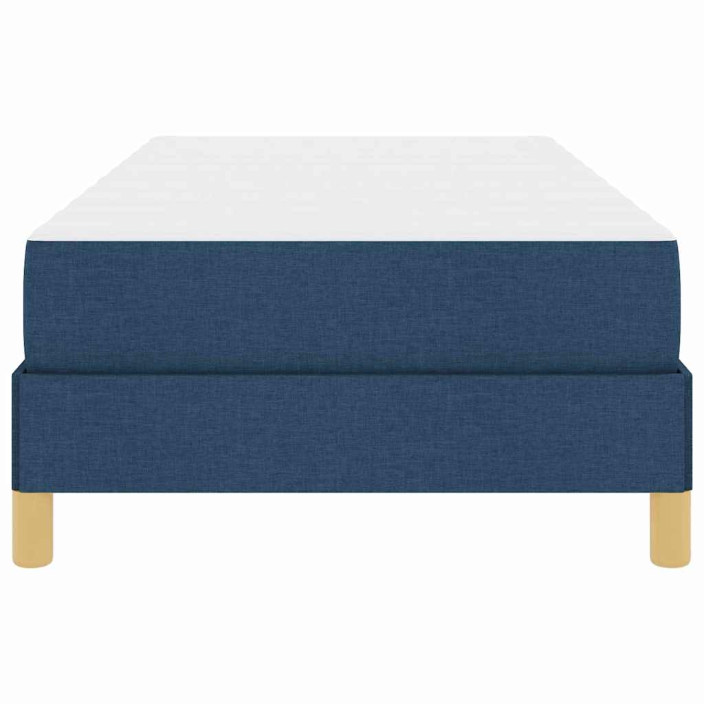 Box spring seng Blå og Brun 90 x 190 cm Stof og konstrueret træ