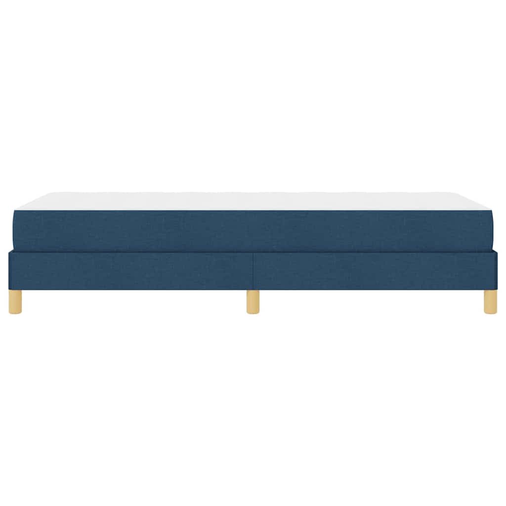 Box spring seng Blå og Brun 90 x 190 cm Stof og konstrueret træ