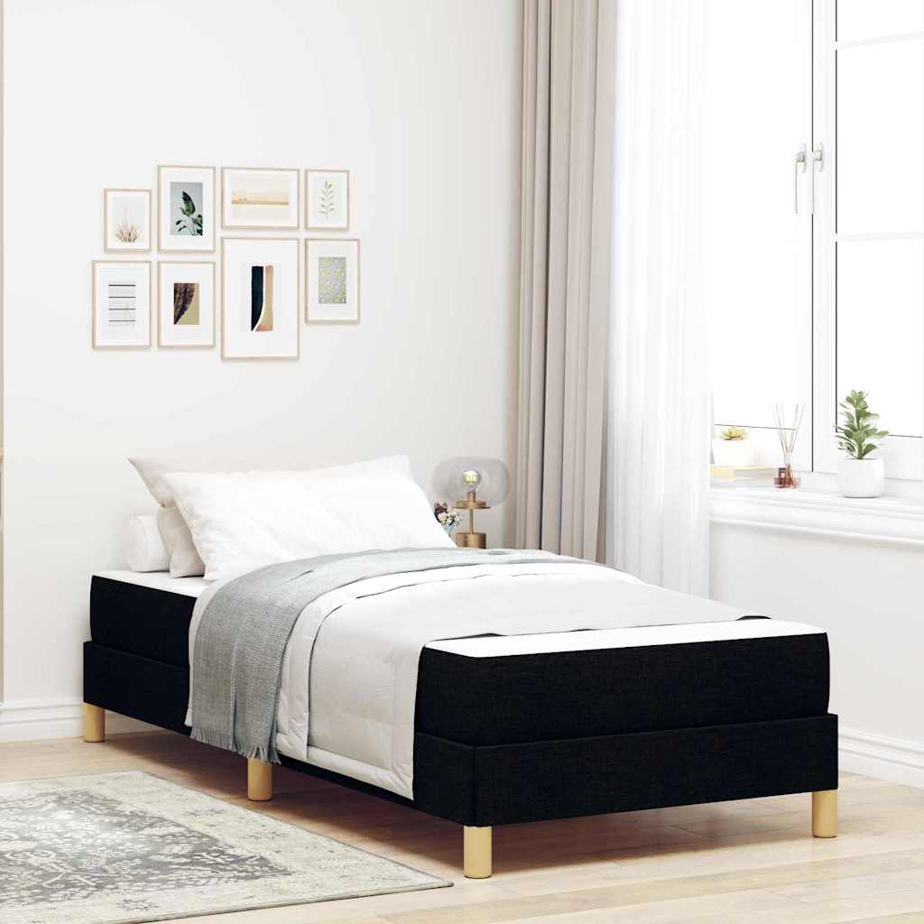 Box spring seng Sort og Brunt 90 x 200 cm