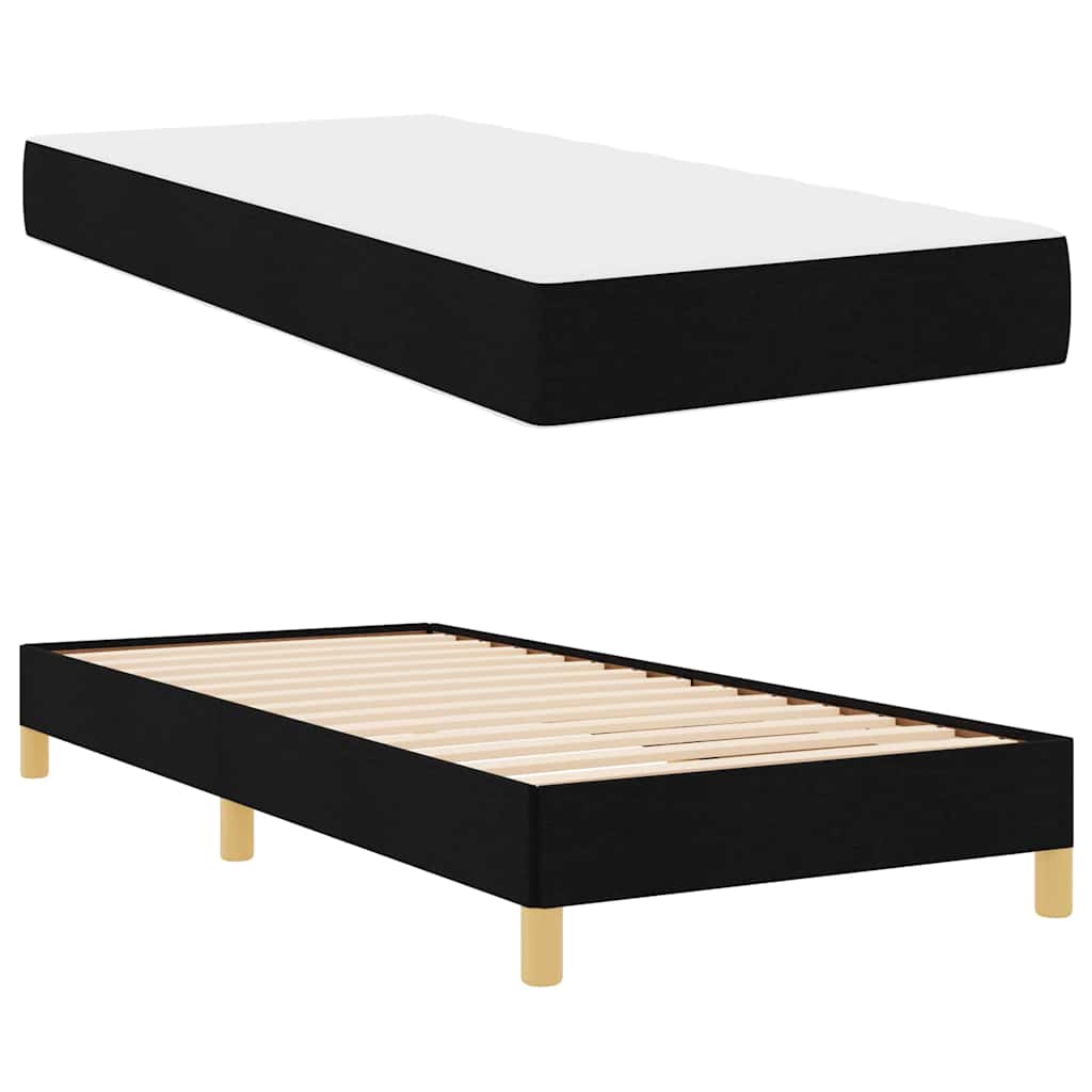 Box spring seng Sort og Brunt 90 x 200 cm