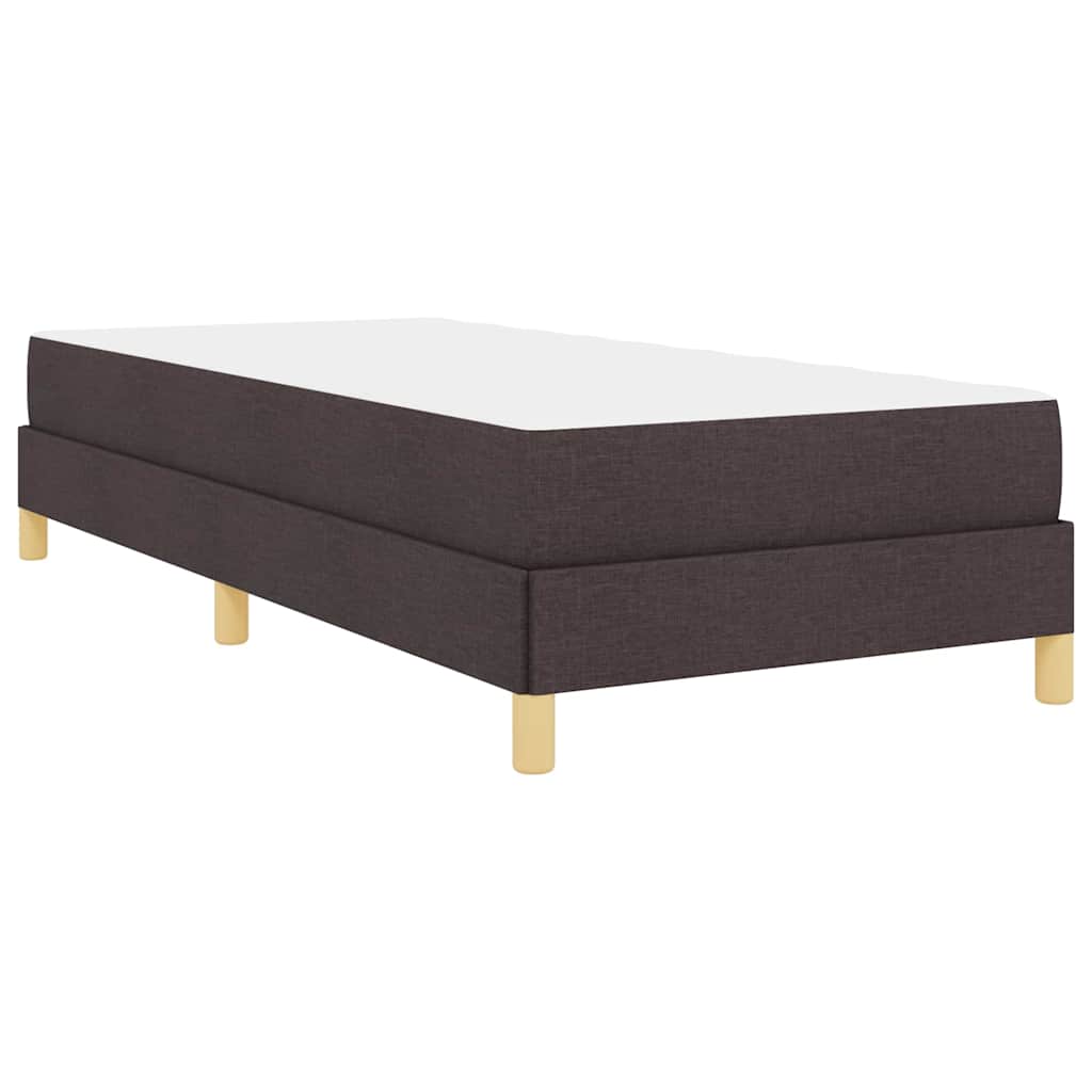 Box spring seng Brun 90 x 200 cm Stof og konstrueret træ