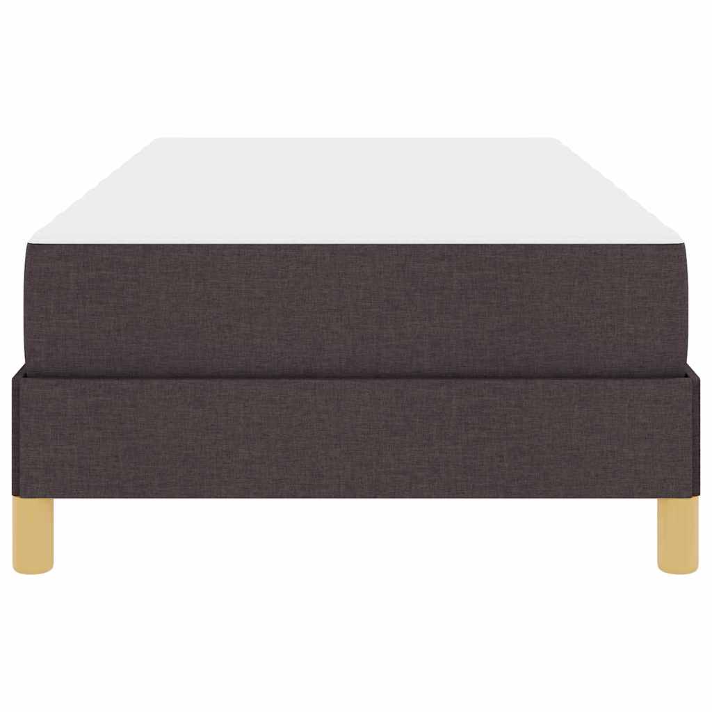 Box spring seng Brun 90 x 200 cm Stof og konstrueret træ