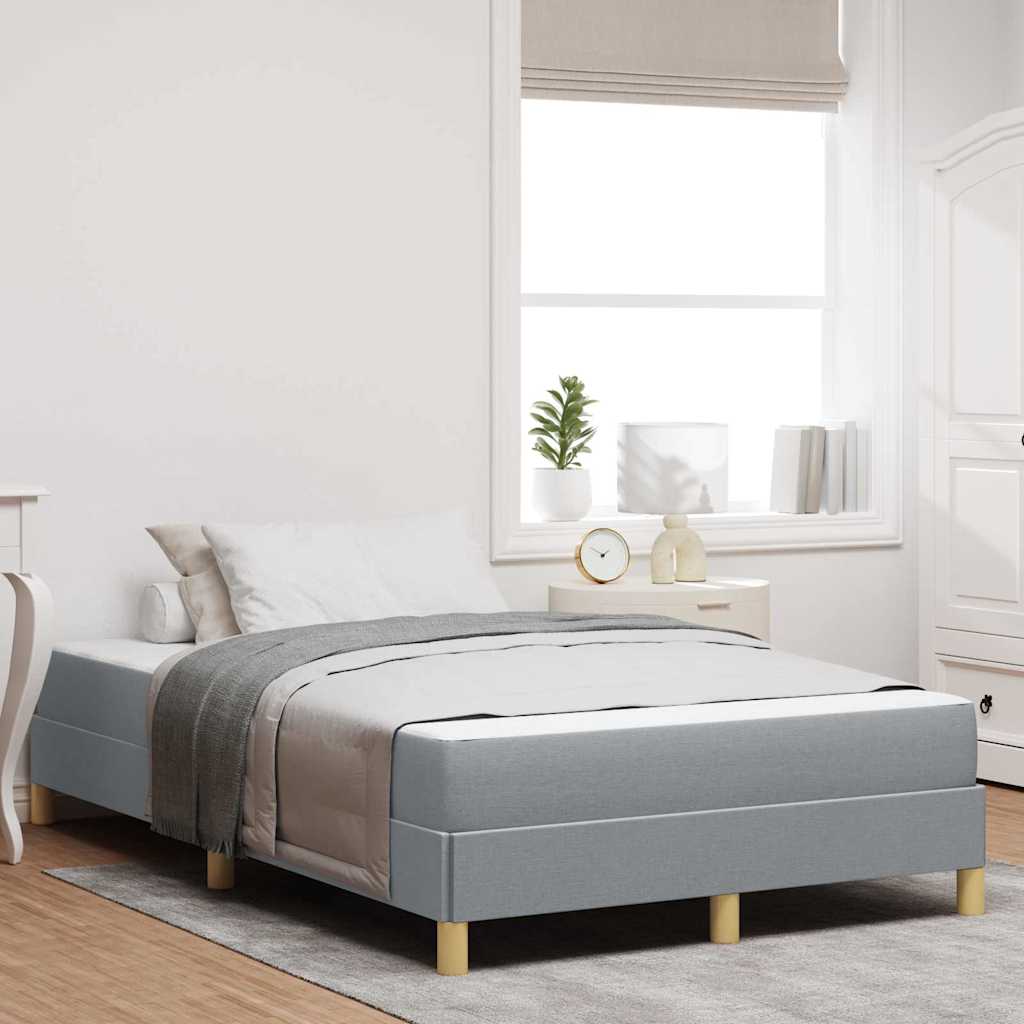 Box spring seng Lysegrå og Brun 120 x 190 cm