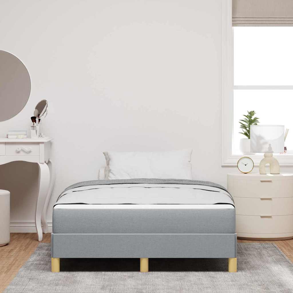 Box spring seng Lysegrå og Brun 120 x 190 cm
