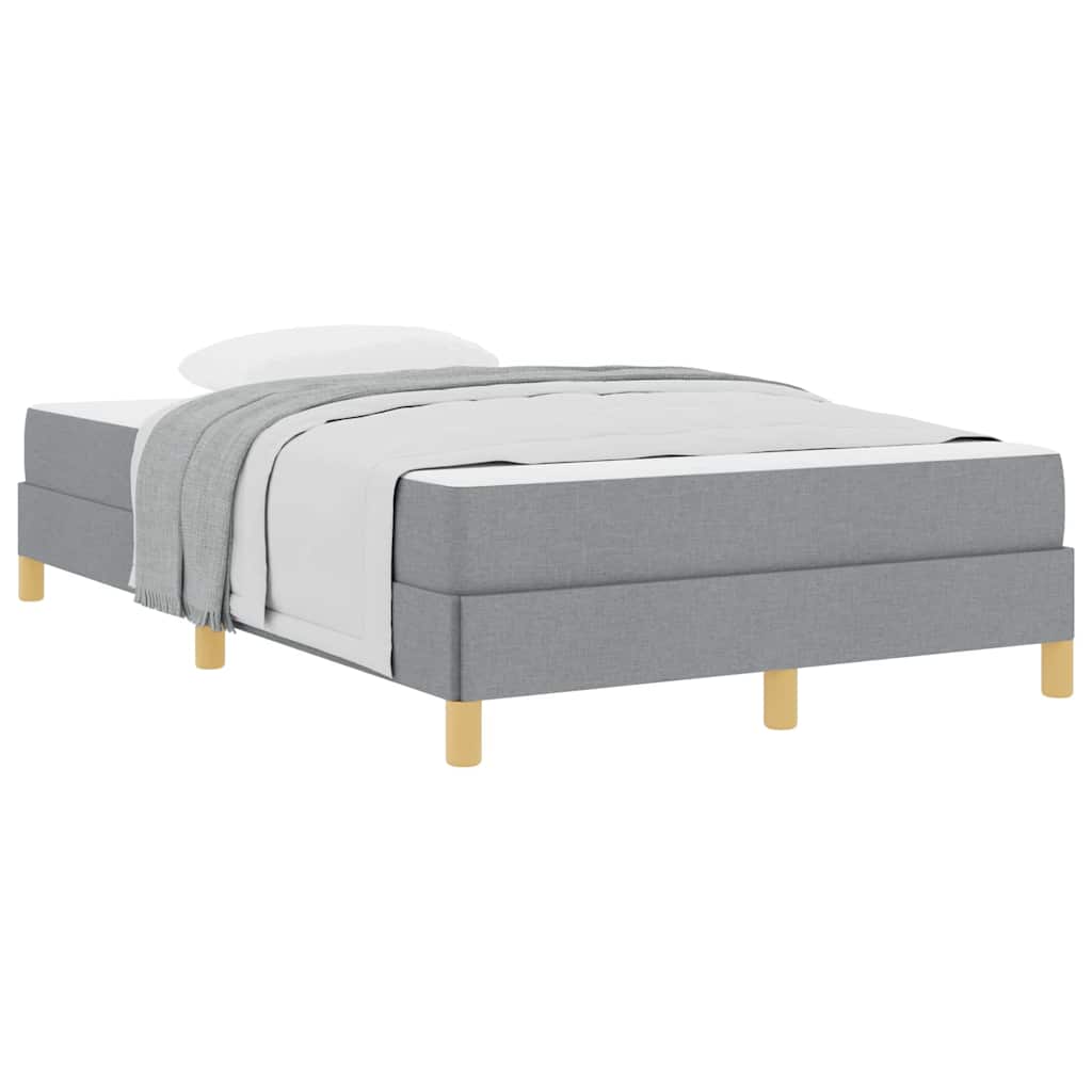 Box spring seng Lysegrå og Brun 120 x 190 cm