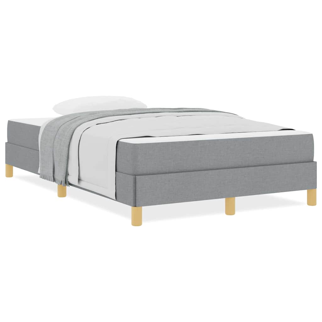 Box spring seng Lysegrå og Brun 120 x 190 cm