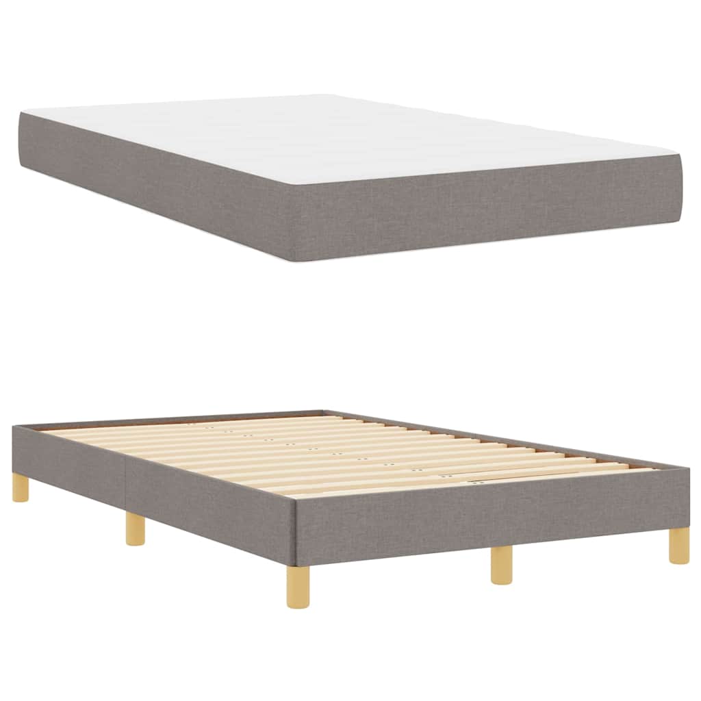 Box spring seng Taupe og Brun 120 x 190 cm