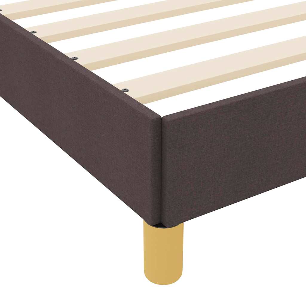 Box spring seng Brun 140 x 200 cm Stof og konstrueret træ