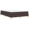 Box spring seng Brun 140 x 200 cm Stof og konstrueret træ