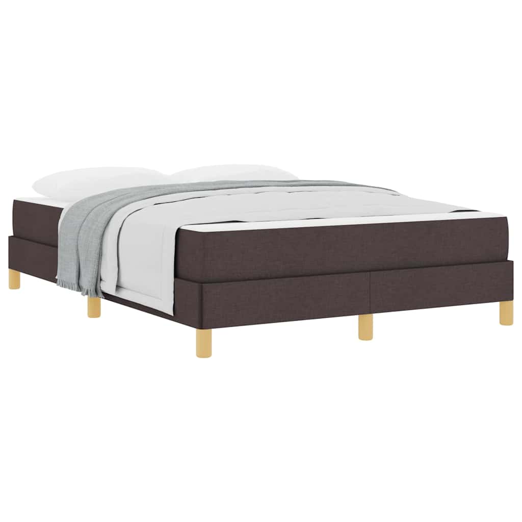 Box spring seng Brun 140 x 200 cm Stof og konstrueret træ