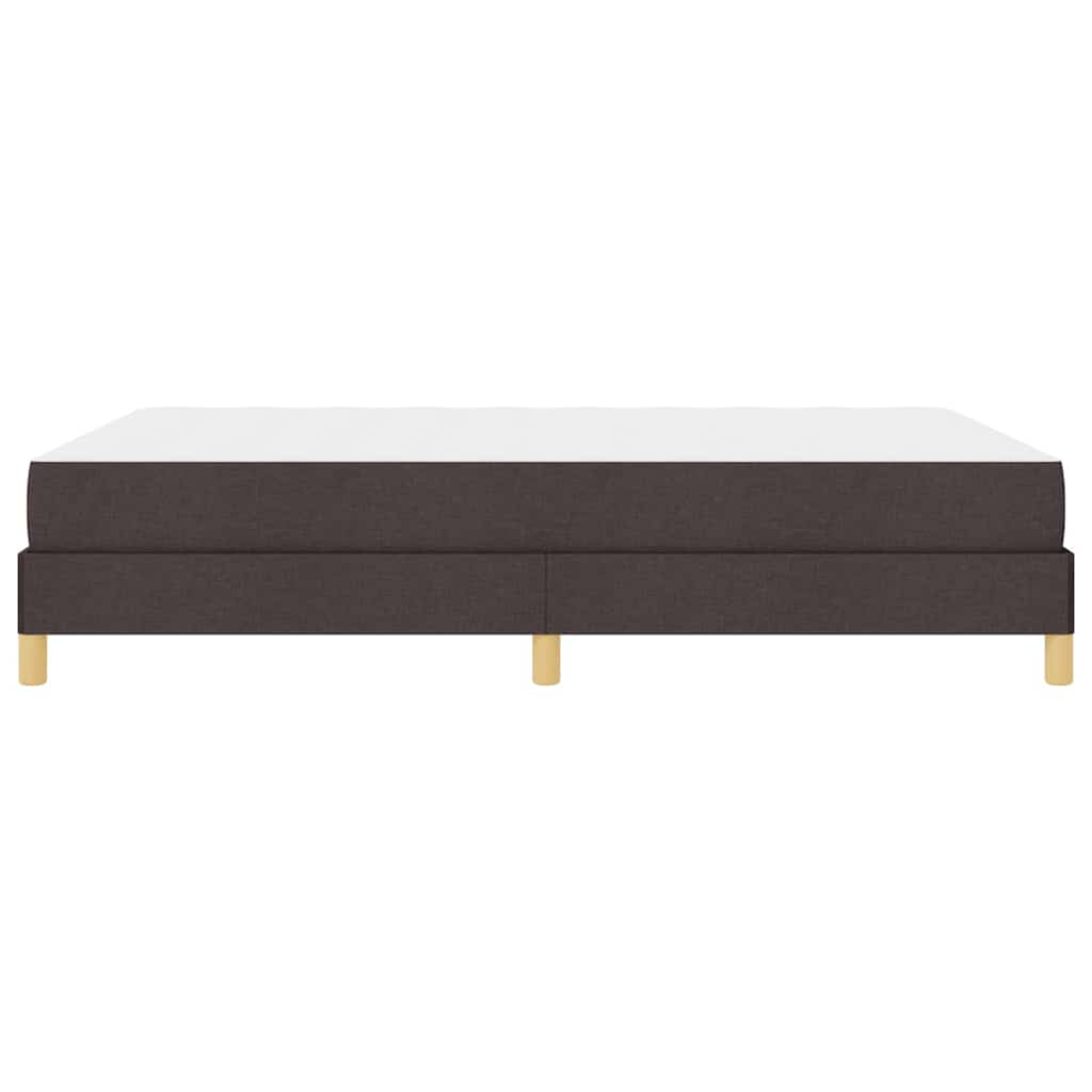 Box spring seng Brun 140 x 200 cm Stof og konstrueret træ