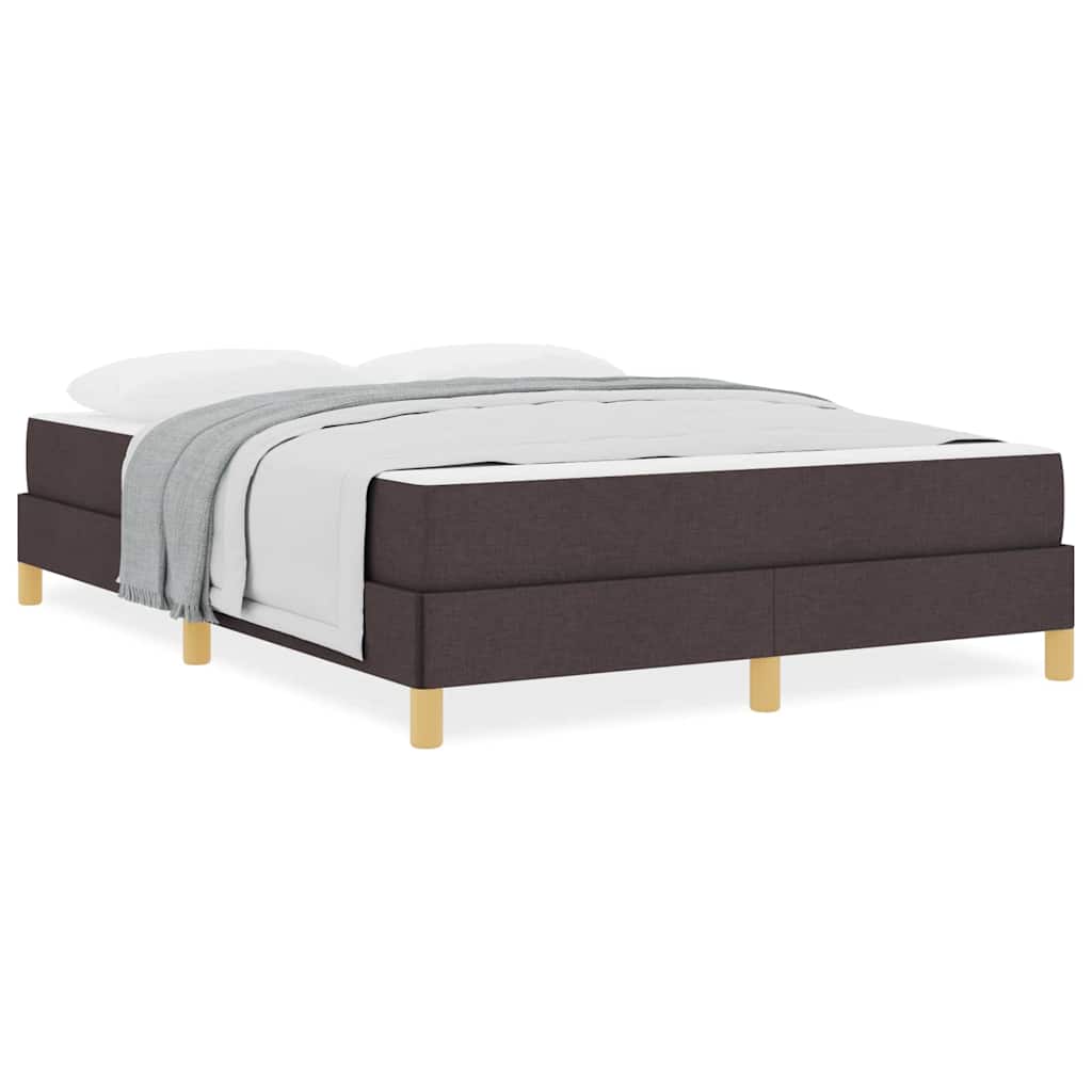 Box spring seng Brun 140 x 200 cm Stof og konstrueret træ