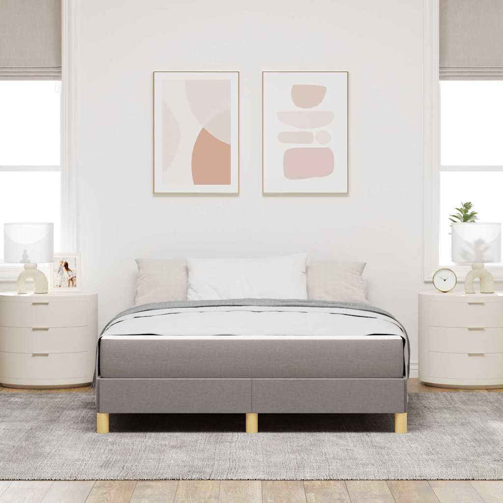 Box spring seng Taupe og Brun 140 x 200 cm