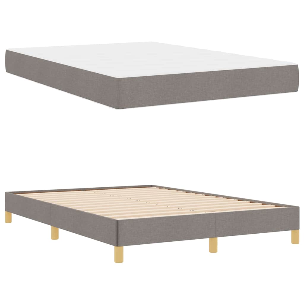 Box spring seng Taupe og Brun 140 x 200 cm