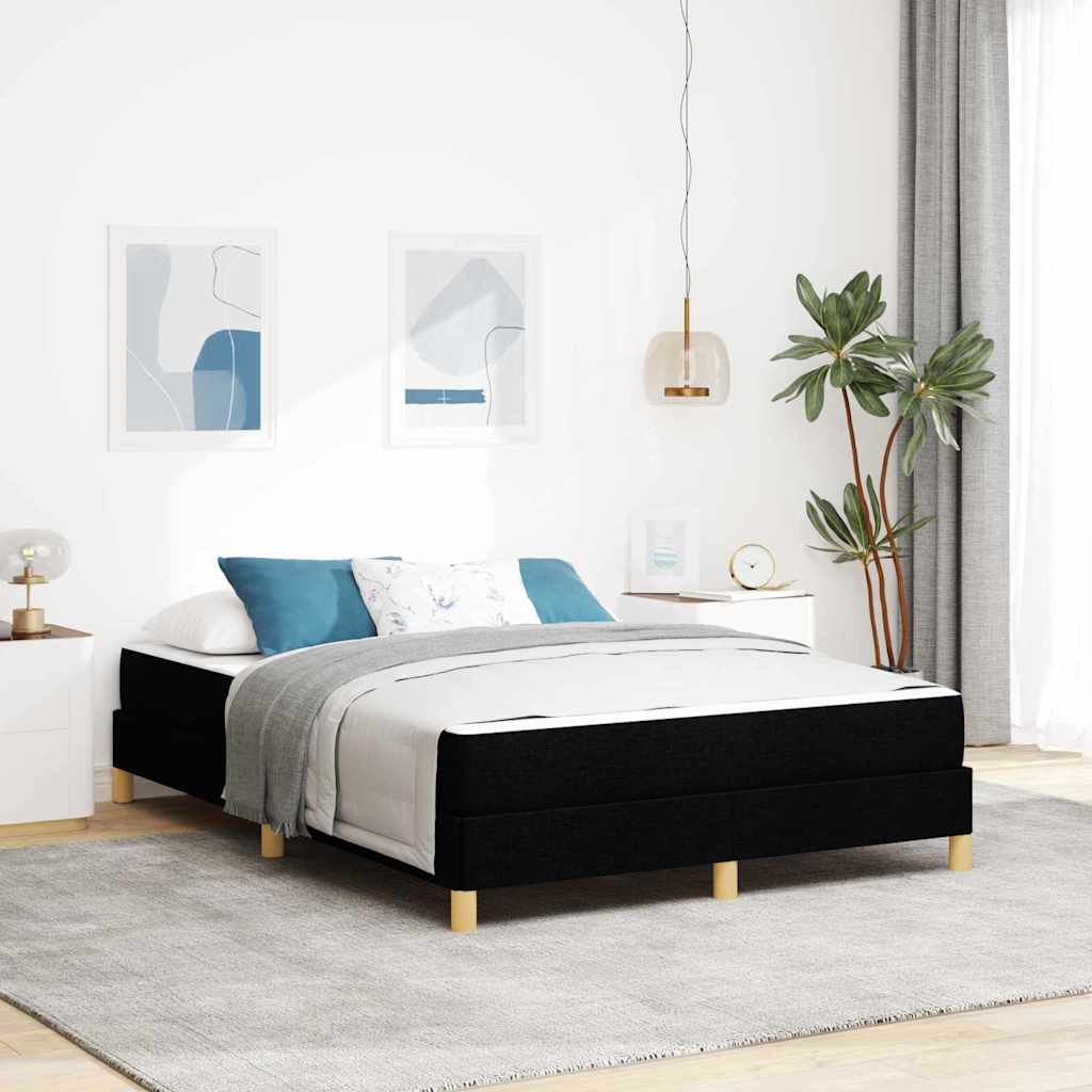 Box spring seng Sort og Brunt 160 x 200 cm