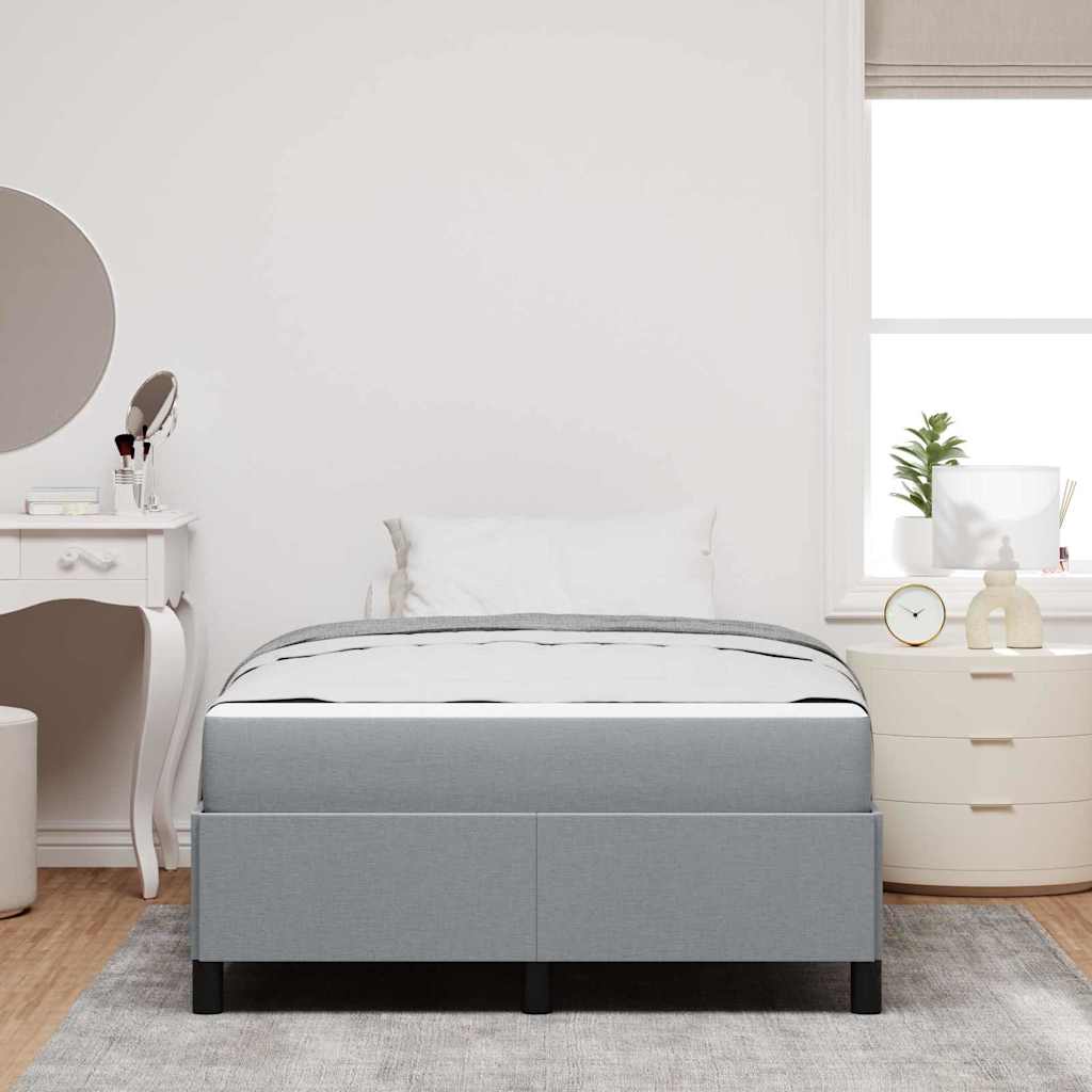Box spring seng Lys grå og sort 120 x 190 cm