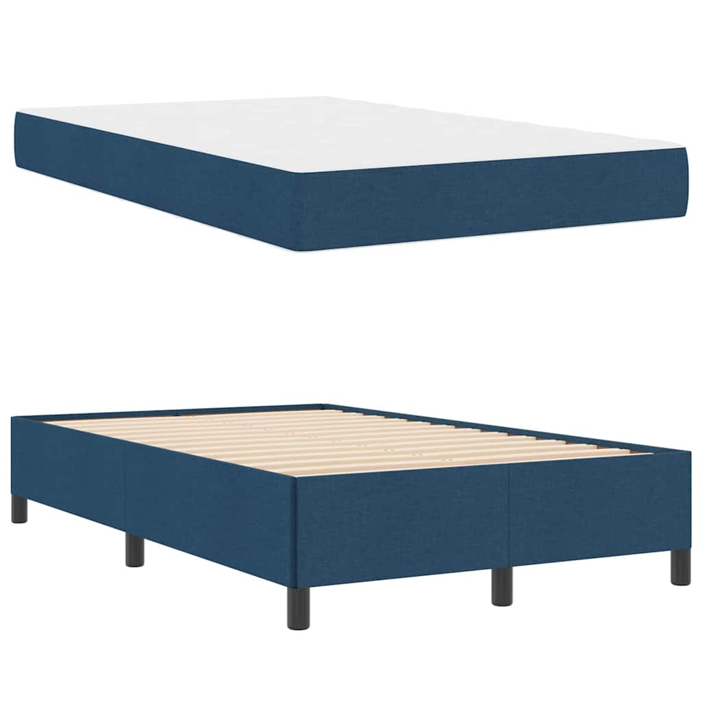 Box spring seng Blå og Sort 120 x 190 cm