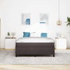 Box spring seng Brun 140 x 200 cm Stof og konstrueret træ