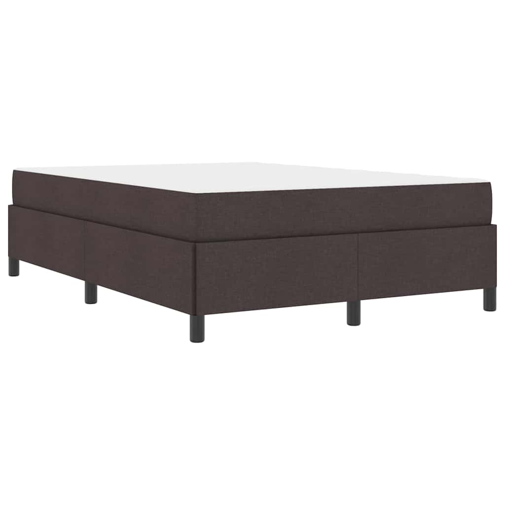 Box spring seng Brun 140 x 200 cm Stof og konstrueret træ