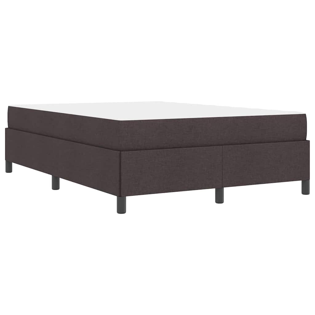 Box spring seng Brun 140 x 200 cm Stof og konstrueret træ