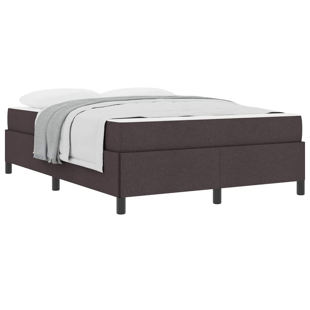 Box spring seng Brun 140 x 200 cm Stof og konstrueret træ