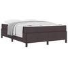 Box spring seng Brun 140 x 200 cm Stof og konstrueret træ