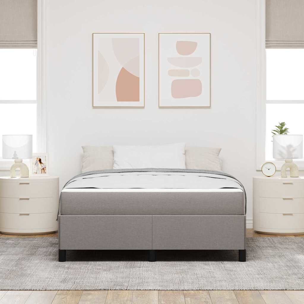 Box spring seng Gråbrun og Sort 140 x 200 cm