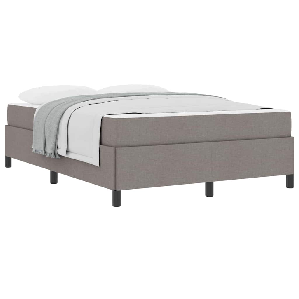 Box spring seng Gråbrun og Sort 140 x 200 cm