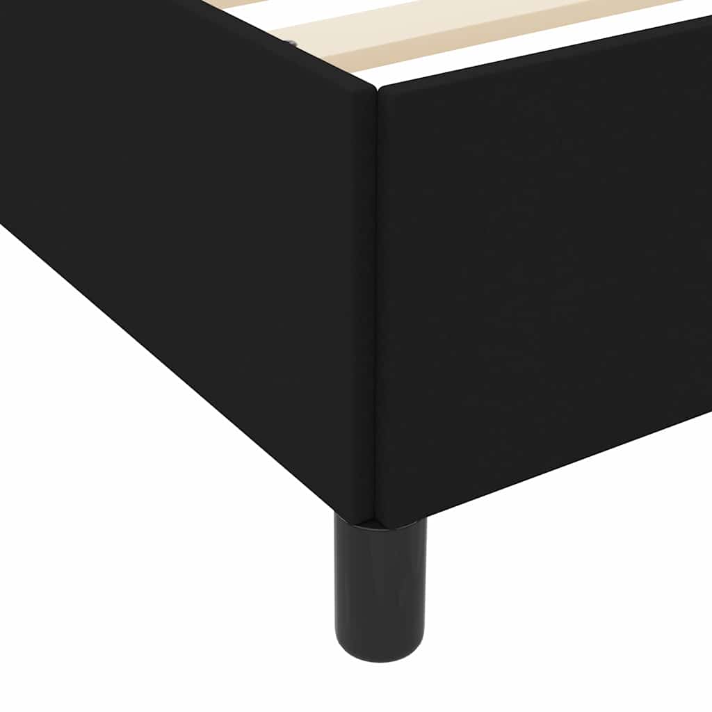 Box spring seng Sort og sort 160 x 200 cm
