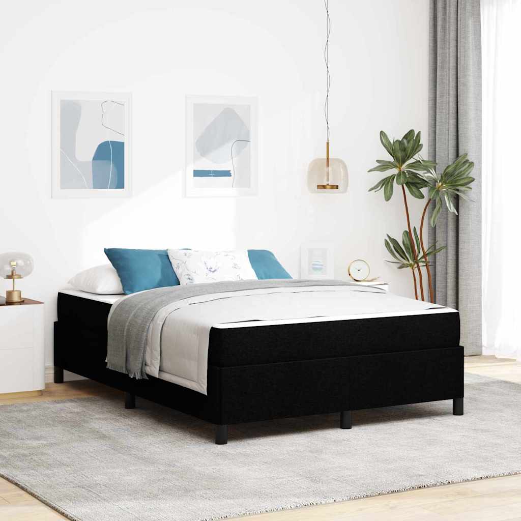 Box spring seng Sort og sort 160 x 200 cm