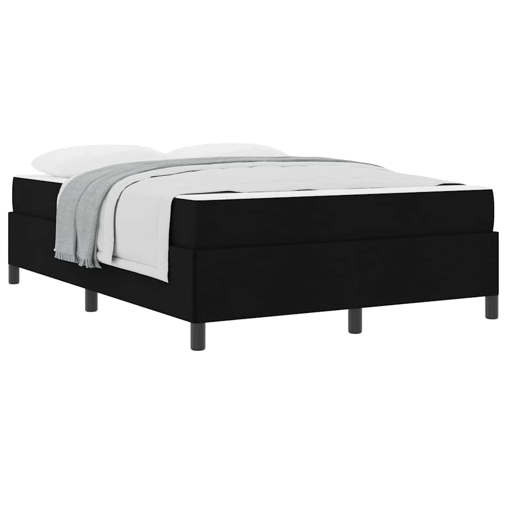 Box spring seng Sort og sort 160 x 200 cm