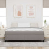 Box spring seng Gråbrun og Sort 180 x 200 cm