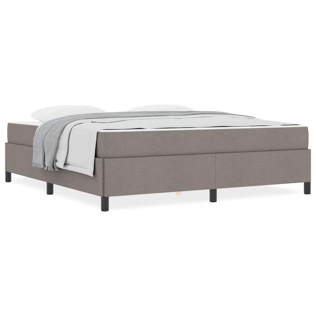 Box spring seng Gråbrun og Sort 180 x 200 cm