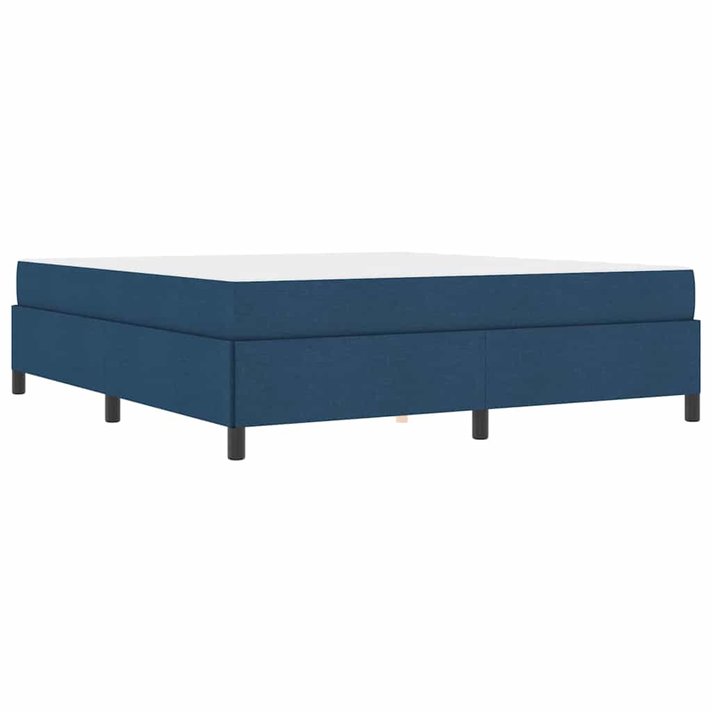 Box spring seng Blå og Sort 180 x 200 cm