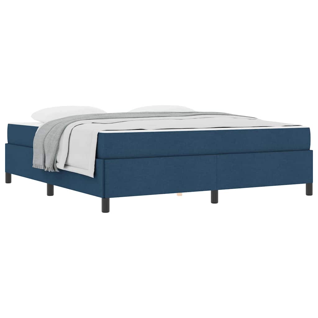 Box spring seng Blå og Sort 180 x 200 cm