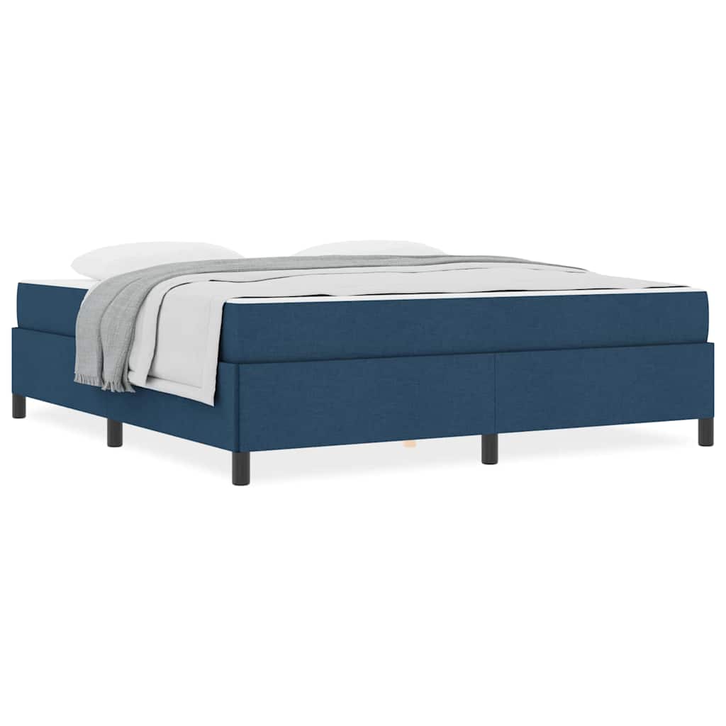 Box spring seng Blå og Sort 180 x 200 cm