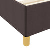 Box spring seng med madras Hvid og mørkebrun 90 x 190 cm Stof