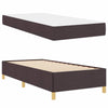 Box spring seng med madras Hvid og mørkebrun 90 x 190 cm Stof