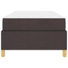 Box spring seng med madras Hvid og mørkebrun 90 x 190 cm Stof