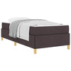 Box spring seng med madras Hvid og mørkebrun 90 x 190 cm Stof