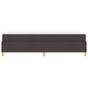 Box spring seng med madras Hvid og mørkebrun 90 x 190 cm Stof