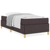 Box spring seng med madras Hvid og mørkebrun 90 x 190 cm Stof