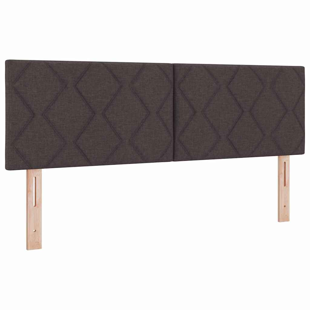 Boxmadras med topmadras med madras Mørk Brun 140 x 200 cm