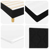 Box spring seng med madras Sort 140 x 200 cm Polstring