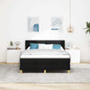 Box spring seng med madras Sort 140 x 200 cm Polstring