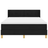 Box spring seng med madras Sort 140 x 200 cm Polstring